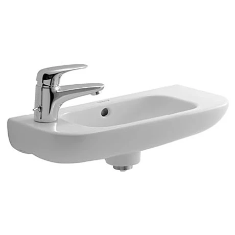 Duravit D-Code 500mm 1TH Wall Hung Handrinse Basin 3 Duravit D-Code 500mm 1TH Wall Hung Handrinse Basin