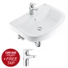 Grohe Bau Ceramic 600mm Complete Basin Package (Tap + waste included) -Wall Hung Basins Shop 39472000 new p