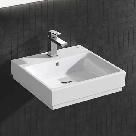Grohe Cube Ceramic 500mm 1TH Wall Hung Basin - 3947400H 5 Grohe Cube Ceramic 500mm 1TH Wall Hung Basin - 3947400H - Image 3