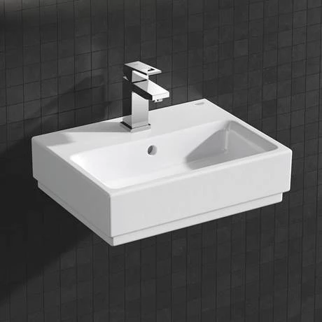Grohe Cube Ceramic 450mm 1TH Wall Hung Basin - 3948300H 4 Grohe Cube Ceramic 450mm 1TH Wall Hung Basin - 3948300H - Image 2