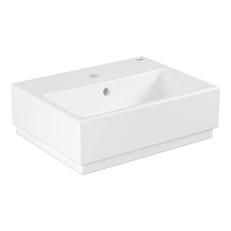 Grohe Cube Ceramic 450mm 1TH Wall Hung Basin - 3948300H 3 Grohe Cube Ceramic 450mm 1TH Wall Hung Basin - 3948300H