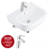 Grohe Euro Ceramic 600mm Complete Basin Package (Euro Smart Tap + Waste Included) -Wall Hung Basins Shop 39641000 new p