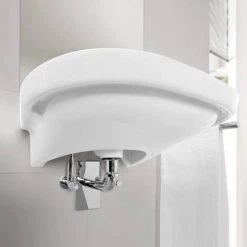 Villeroy and Boch ViCare 555mm Wheelchair Accessible Washbasin - 41195501 -Wall Hung Basins Shop 41195501 D4 460