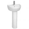 VitrA - S50 45cm Round Cloakroom Basin and Pedestal - 1 Tap Hole 2 VitrA - S50 45cm Round Cloakroom Basin and Pedestal - 1 Tap Hole -Wall Hung Basins Shop 5300 6936 PN