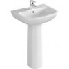 VitrA - S20 Model Washbasin & Pedestal - 1 Tap Hole - 5 x Size Options 1 VitrA - S20 Model Washbasin & Pedestal - 1 Tap Hole - 5 x Size Options -Wall Hung Basins Shop 5502 1TH PED LARGE