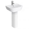 Apollo Basin with Full Pedestal (530mm Wide - 1 Tap Hole) 2 Apollo Basin with Full Pedestal (530mm Wide - 1 Tap Hole) -Wall Hung Basins Shop AP530B prod