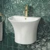Arezzo Curved Ceramic One Piece Wall Hung Basin 1TH - 540mm Wide -Wall Hung Basins Shop AZ500M n p