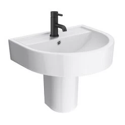 Arezzo 520 Wall Hung Basin 1TH + Semi Pedestal -Wall Hung Basins Shop AZ52BSP n d2 460
