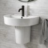 Arezzo 520 Wall Hung Basin 1TH + Semi Pedestal -Wall Hung Basins Shop AZ52BSP n p