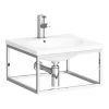 Arezzo 500 Wall Hung Basin with Chrome Towel Rail Frame -Wall Hung Basins Shop AZ5CHRFRM p