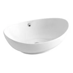 Arezzo Stone Resin Floating Basin Shelf inc. Oval Basin - 600mm Wide -Wall Hung Basins Shop AZ6MWSLFB1 d2 460