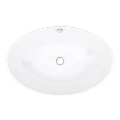 Arezzo Stone Resin Floating Basin Shelf inc. Oval Basin - 600mm Wide -Wall Hung Basins Shop AZ6MWSLFB1 d3 460