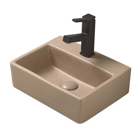 Arezzo 385mm Matt Cappuccino Square Wall Mounted / Counter Top Basin 4 Arezzo 385mm Matt Cappuccino Square Wall Mounted / Counter Top Basin - Image 2