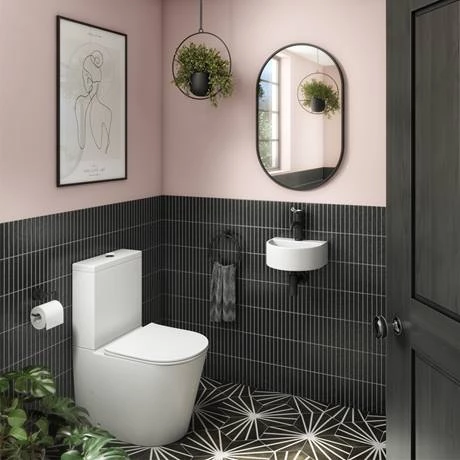 Arezzo Matt White Round Wall Hung Cloakroom Basin 1TH (303 x 255mm) 5 Arezzo Matt White Round Wall Hung Cloakroom Basin 1TH (303 x 255mm) - Image 3