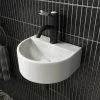 Arezzo Matt White Round Wall Hung Cloakroom Basin 1TH (303 x 255mm) -Wall Hung Basins Shop AZ7781MW lrg01 670