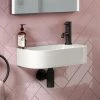 Arezzo 400 x 220mm Curved Wall Hung 1TH Cloakroom Basin 2 Arezzo 400 x 220mm Curved Wall Hung 1TH Cloakroom Basin -Wall Hung Basins Shop AZ78204 prod