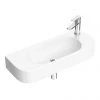 Arezzo 710 x 275mm Curved Wall Hung 1TH Basin -Wall Hung Basins Shop AZ78517 n p