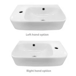 Arezzo 455 x 270mm Curved Offset Wall Hung 1TH Cloakroom Basin 11 Arezzo 455 x 270mm Curved Offset Wall Hung 1TH Cloakroom Basin -Wall Hung Basins Shop AZ78578 detail04b 460