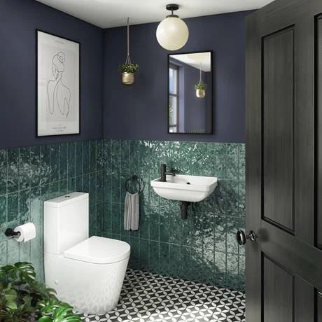 Arezzo Wall Hung Compact Cloakroom Basin 1TH - 505 x 270mm 4 Arezzo Wall Hung Compact Cloakroom Basin 1TH - 505 x 270mm - Image 2