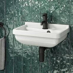 Arezzo Wall Hung Cloakroom Basin 1TH - 460 x 330mm