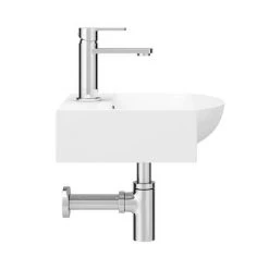 Arezzo 350 x 350 Modern Wall Mounted / Counter Top 1TH Basin -Wall Hung Basins Shop AZ814B d2 460