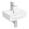 Arezzo 350 x 350 Modern Wall Mounted / Counter Top 1TH Basin -Wall Hung Basins Shop AZ814B p