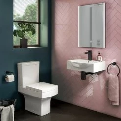 Arezzo 500 x 400 Modern Wall Mounted / Counter Top 1TH Basin -Wall Hung Basins Shop AZ814C n d3 460