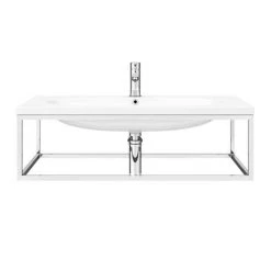 Arezzo 900 Wall Hung Basin with Chrome Towel Rail Frame -Wall Hung Basins Shop AZ9CHRFRM d1 460