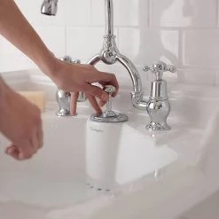 Burlington Classic Square 65cm Basin with Invisible Overflow/Waste & Pedestal -Wall Hung Basins Shop B14P6W9 D3 460