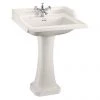 Burlington Medici 650mm Classic Basin and Pedestal -Wall Hung Basins Shop B151THM P6M P