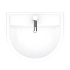 Bianco Round Basin 1TH with Full Pedestal -Wall Hung Basins Shop B420BP D5 460
