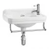 Burlington 51cm Cloakroom Basin with Towel Rail - 1 Tap Hole -Wall Hung Basins Shop B8R T6CHR P