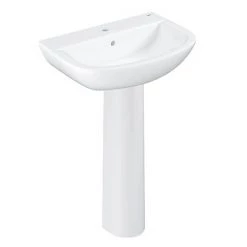 Grohe Bau 600mm 1TH Basin + Full Pedestal