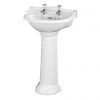 Bayswater Porchester Traditional 2TH Basin & Full Pedestal -Wall Hung Basins Shop BAYC105 P