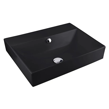 BagnoDesign 600mm 0TH Matt Black Funktion Countertop or Wall Mounted Basin 3 BagnoDesign 600mm 0TH Matt Black Funktion Countertop or Wall Mounted Basin