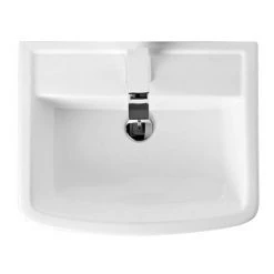 Brooklyn Modern Square Basin & Semi Pedestal (520mm Wide - 1 Tap Hole) -Wall Hung Basins Shop BR520SP d4 460