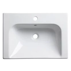 Roper Rhodes Breathe 610mm Countertop or Wall Mounted Basin - BRE600C -Wall Hung Basins Shop BRE600C D3 460