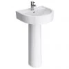 Bianco Round Basin 1TH with Full Pedestal -Wall Hung Basins Shop Bianco Round Basin 1TH with Full Pedestal new prod