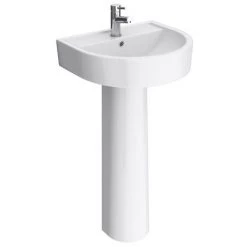 Bianco Round Basin 1TH with Full Pedestal