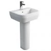 Britton Bathrooms - Curve Washbasin with round full pedestal - 2 Size Options 2 Britton Bathrooms - Curve Washbasin with round full pedestal - 2 Size Options -Wall Hung Basins Shop Britton Bathrooms Curve Washbasin 50cm with round full pedestal p