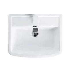 Brooklyn Modern Square Basin + Pedestal (1 Tap Hole) -Wall Hung Basins Shop Brooklyn Modern Square Basin and pedestal detail3 460