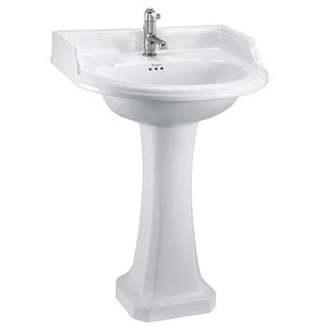 Burlington Classic Round 65cm Basin with Pedestal - Various Tap Hole Options 3 Burlington Classic Round 65cm Basin with Pedestal - Various Tap Hole Options