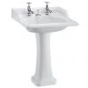 Burlington Classic Square 65cm Basin with Invisible Overflow/Waste & Pedestal 1 Burlington Classic Square 65cm Basin with Invisible Overflow/Waste & Pedestal -Wall Hung Basins Shop Burlington Classic Square 65cm Basin with Invisible Overflow Waste p