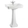 Burlington Contemporary Medium Basin and Pedestal - Various Tap Hole Options -Wall Hung Basins Shop Burlington Contemporary Medium Basin and Pedestal p