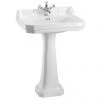 Burlington Edwardian Large Basin and Pedestal - Various Tap Hole Options -Wall Hung Basins Shop Burlington Edwardian Large Basin and Pedestal prod