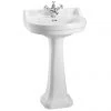 Burlington Edwardian Round Medium Basin and Pedestal - Various Tap Hole Options -Wall Hung Basins Shop Burlington Edwardian Round Medium Basin and Pedestal p