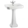 Burlington Victorian Large Basin and Pedestal - Various Tap Hole Options -Wall Hung Basins Shop Burlington Victorian Large 61cm Basin and Pedestal p