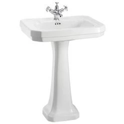 Burlington Victorian Large Basin and Pedestal - Various Tap Hole Options