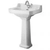 Old London Richmond Comfort Height Traditional 1TH Basin & Pedestal -Wall Hung Basins Shop CCR030 P