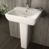 Hudson Reed Arlo 550mm 1TH Basin + Full Pedestal -Wall Hung Basins Shop CPC025 p